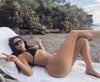 Kim Kardashian wears iixiist Basalt Black Bikini G3 Bottom seamless swimwear